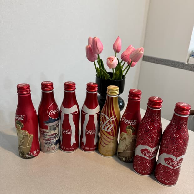 코카콜라 빈티지 알루미늄 보틀 250ml 카페소품 인테리어소품 한정판