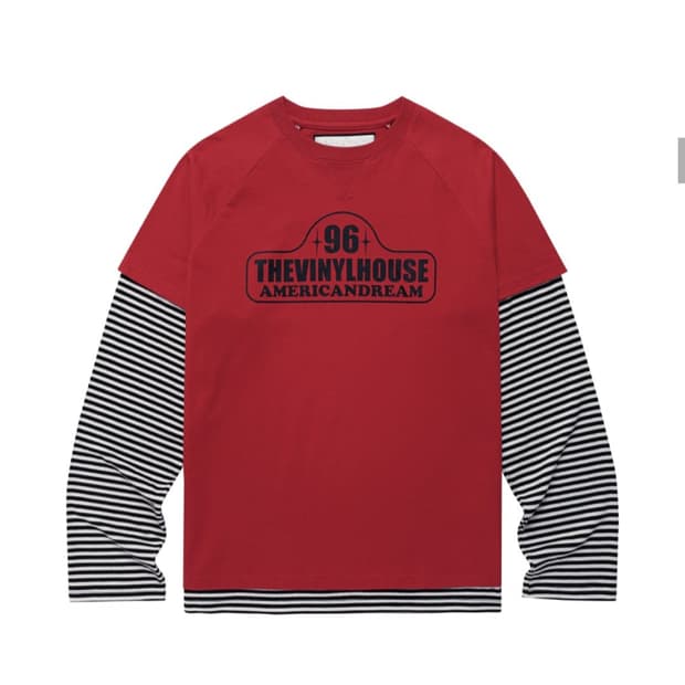 96 LAYERED LS TEE RED