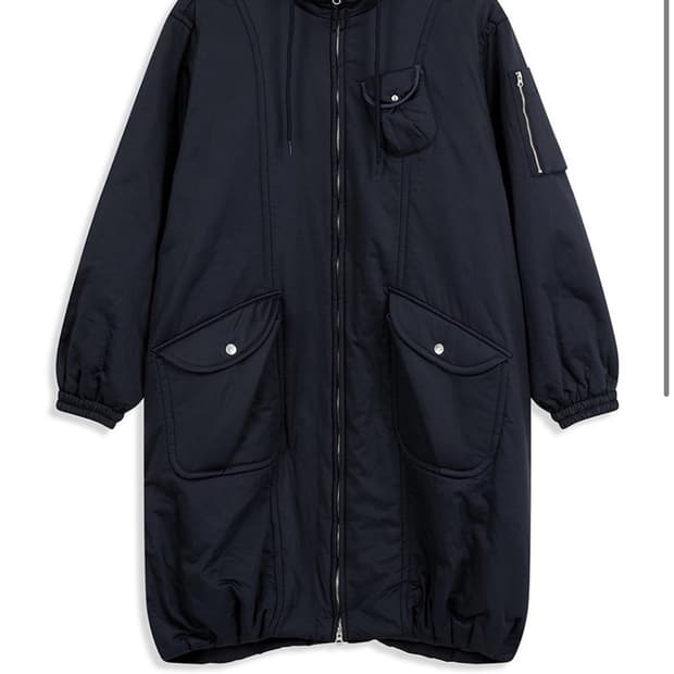 open yy 카고 봄버 롱 코트