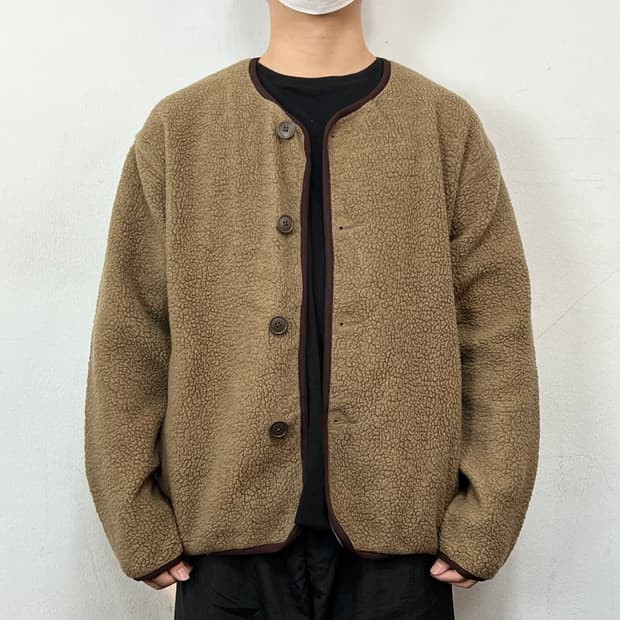 필그림 서프 서플라이 울 블랜드 플리스 자켓 브라운