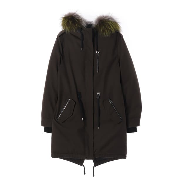 맥케이지 레나 RENA 투톤 폭스 퍼 덕 다운 롱 패딩