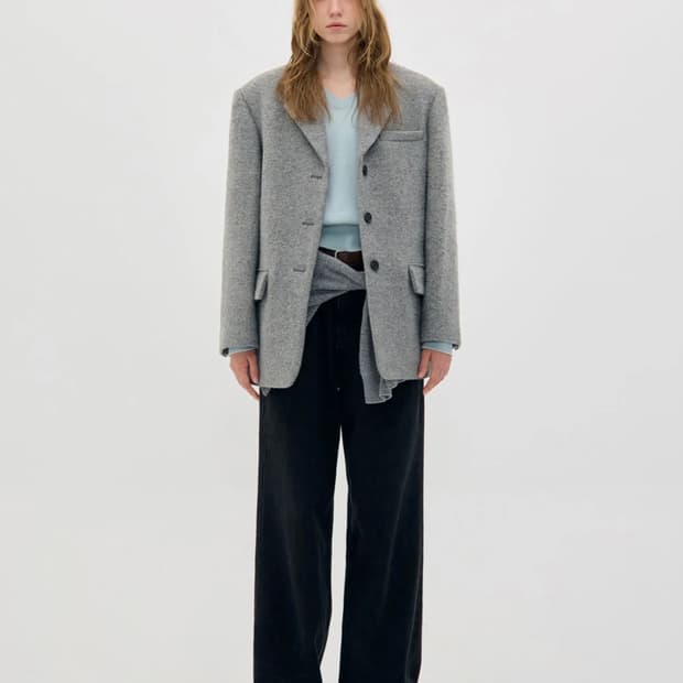 로우클래식 Fine Alpaca Wool Blazer Coat Grey