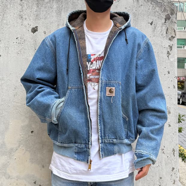 Carhartt 데님 액티브 자켓 (105-110)