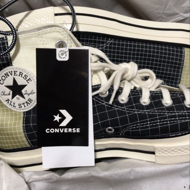 컨버스 척70 하이 쿼드 립스탑 블랙