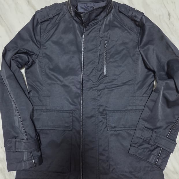 인터메조 가죽 트리밍 자켓