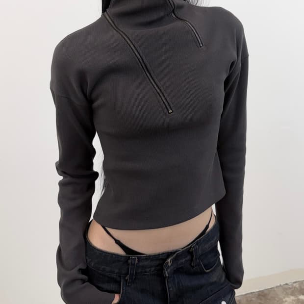 도그마엑스 더블 집 립 저지 탑 차콜