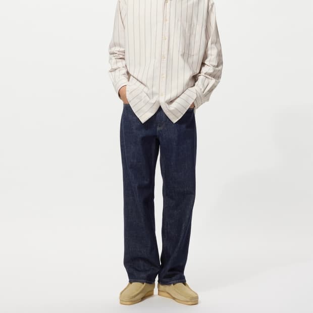 유니클로 jw 앤더슨 스트레이트진 인디고