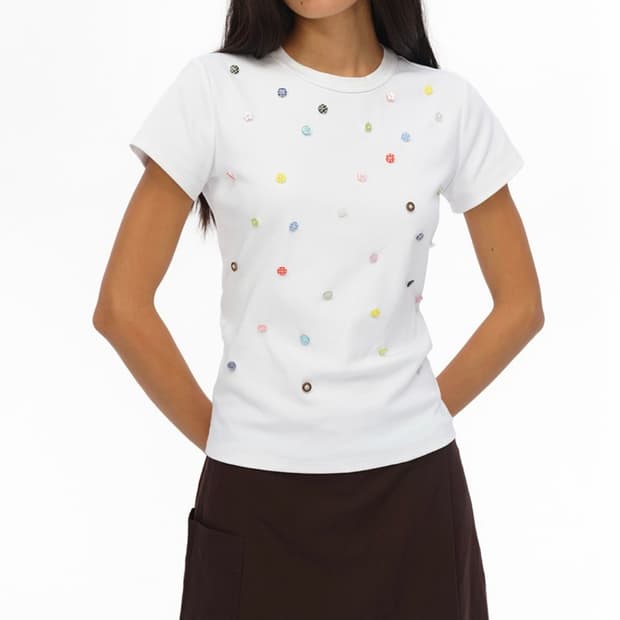 Oinimi Irish Button T-shirt 화이트 S