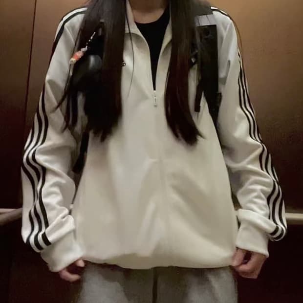 (새상품) 아디다스 화이트 져지 트랙탑 3xl