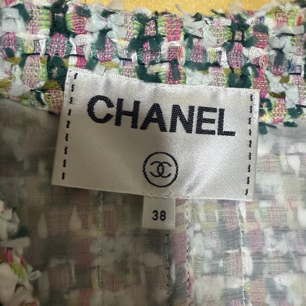 CHANEL 샤넬 크루즈 컬렉션 18C 멀티컬러 트위드  자켓 코트 38
