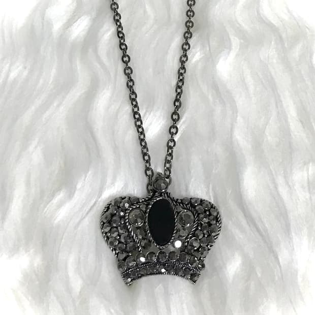 빈티지 헤이세이 갸루 펑크 왕관 목걸이