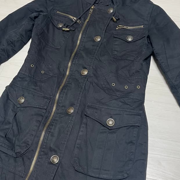 honey drop 금장 슬림 롱야상