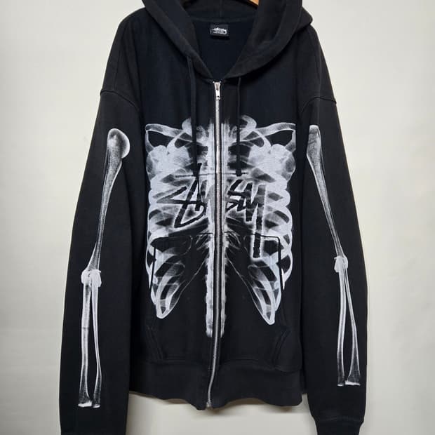 스투시  립 케이지 후드집업 XXL