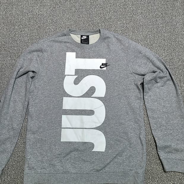 나이키 JUST DO IT 맨투맨 M 회색