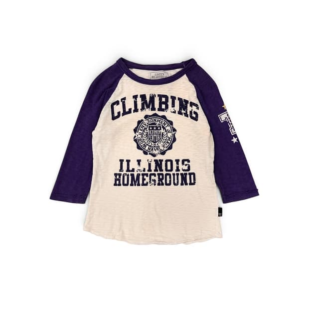 Plum Color Block Raglan T-Shirt