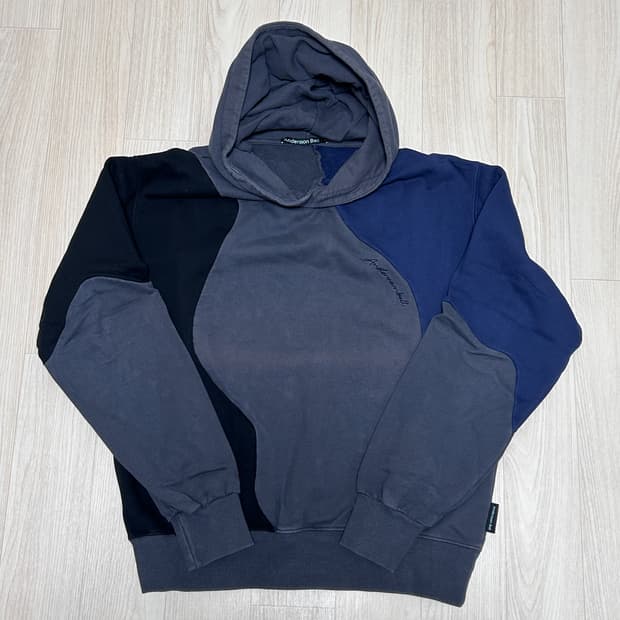 앤더슨벨 유니섹스 콘트라스트 커브드 후디 S