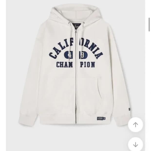 후아유 시그니처 패치 후드집업 화이트 S