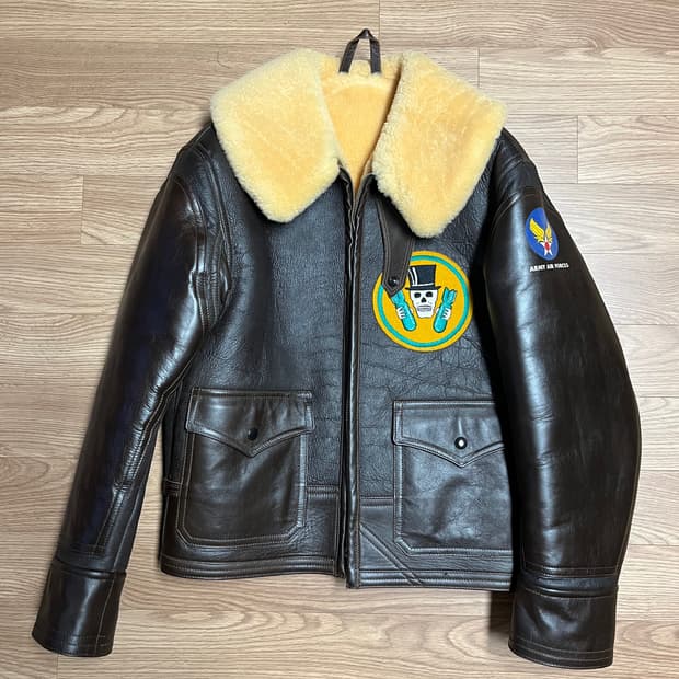 이스트맨 레더 클로딩 USAAF Type ANJ-4 양털무스탕 Sz.38