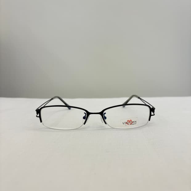 VENETIAN 블랙 반무테 빈티지안경