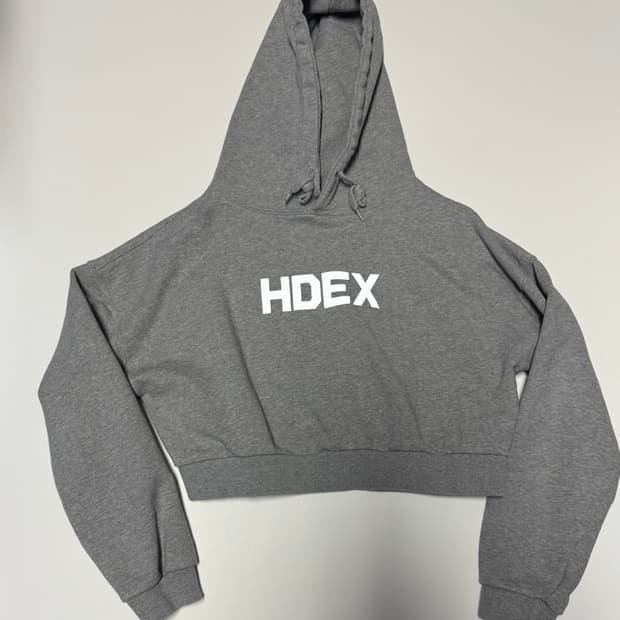 HDEX 에이치덱스 우먼스 오버핏 트레이닝 크롭 후드티 M