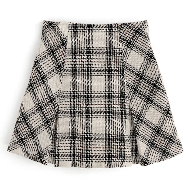 grl 그레일 트위드 체크 스커트 일브 스나계 양산형