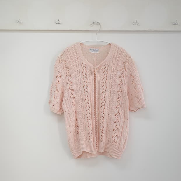 Viyella club London pink half cardigan
