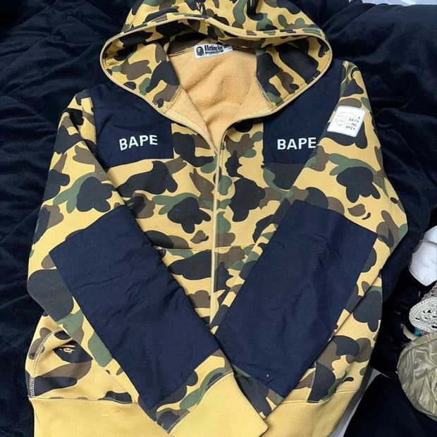 베이프 카모 후드집업