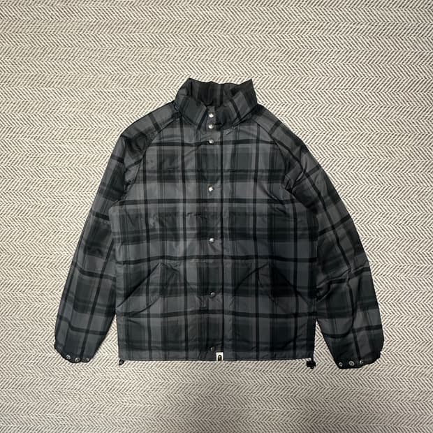 BAPE check jumper down jacket