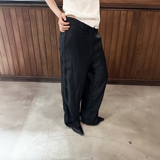 COMME DES GARCONS shirring wide pants