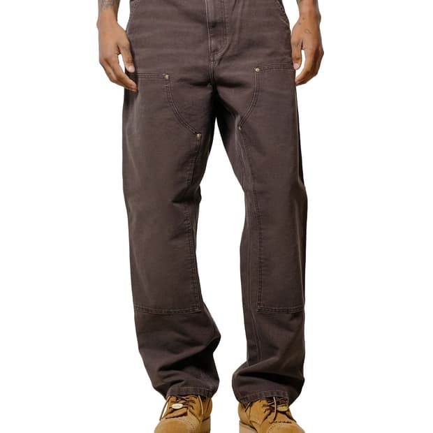 [28] 칼하트 윕 더블 니 카펜터 워크 팬츠 디어본 토바코 스톤 캔버스