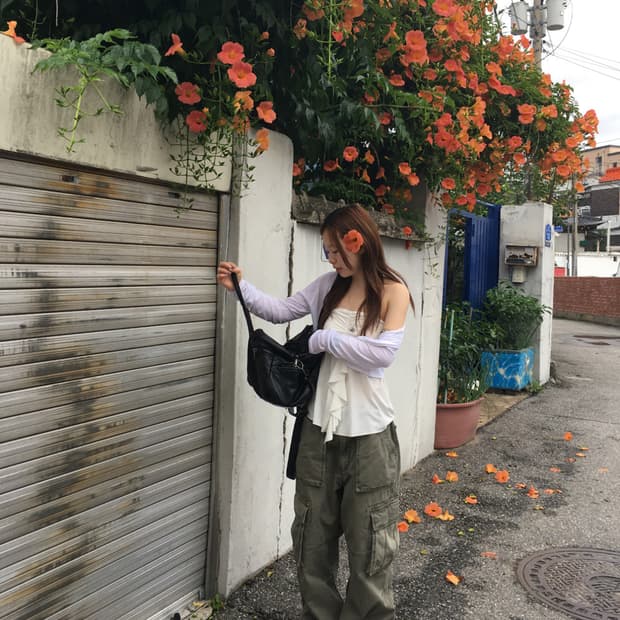 아워캐비넷 move washing cargo pants