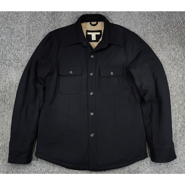 토마스 모어 울 블렌드 플리스 안감 셔츠 자켓 M