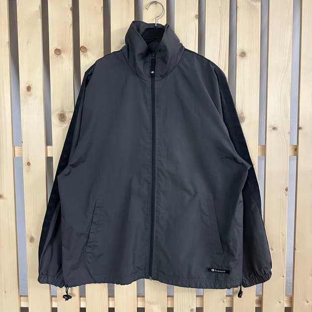 (L) 챔피온 그레이 사이드라인 바람막이 자켓