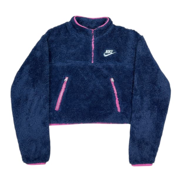 나이키 우먼 플리스 플러쉬 크롭 탑 맨투맨 M