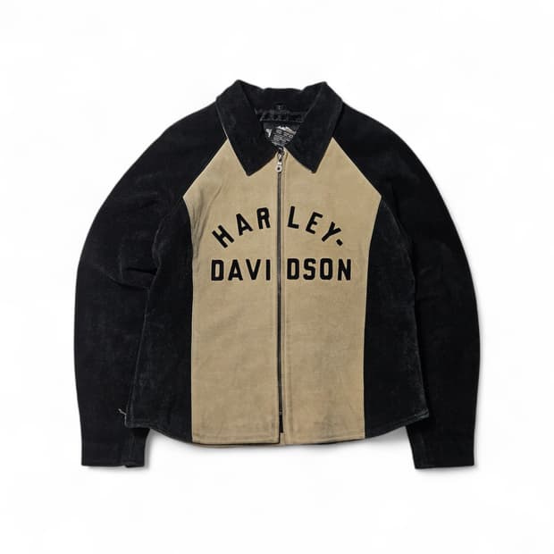 할리데이비슨 스웨이드 레더 자켓 L 가죽자켓