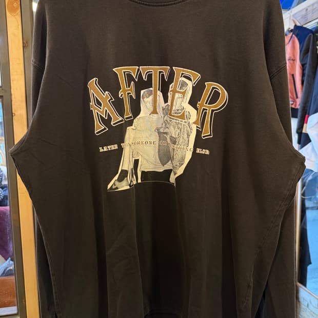 ETCE 그래픽 블랙 롱슬리브