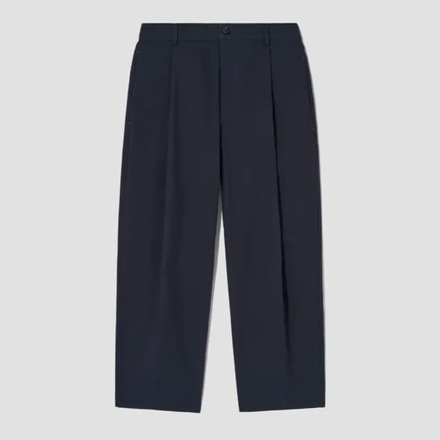 비얼디드키드 Cotton silhouette Pants Navy