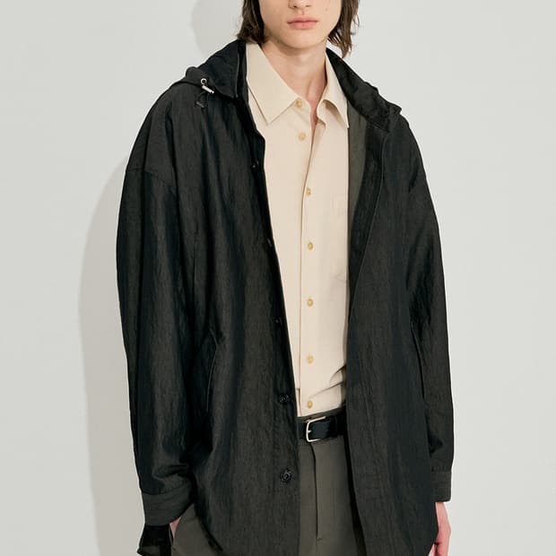 SYSTEM 시스템 옴므 디테쳐블 후드 셔츠 아우터