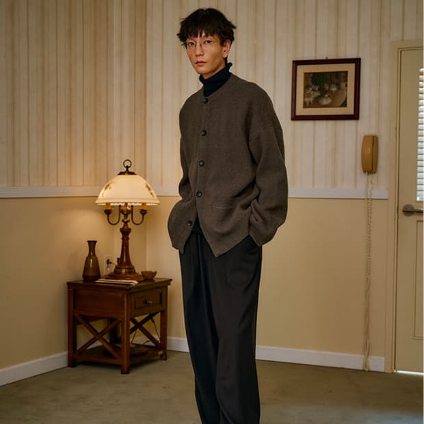 malen 말렌 울 캐시미어 니트 가디건 브라운 1