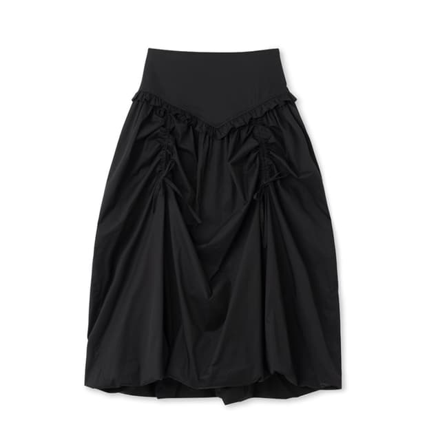 밀로 우먼 셔링 롱 스커트