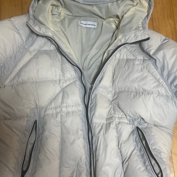 스키즘인듀싱 Sheer down jacket ECRU L size