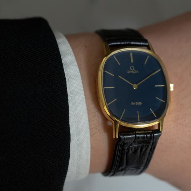 오메가 엘립스 네이비 빈티지 수동 시계