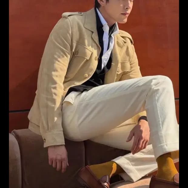 랄프로렌 퍼플라벨 유틸리스 스웨이드자켓 김우빈 착용