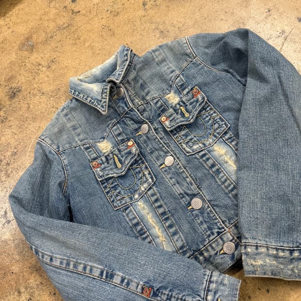 트루릴리전 데님 청자켓 