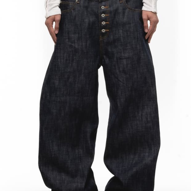 노페이스 스튜디오 RAW DENIM LOOSE FIT BLUE M