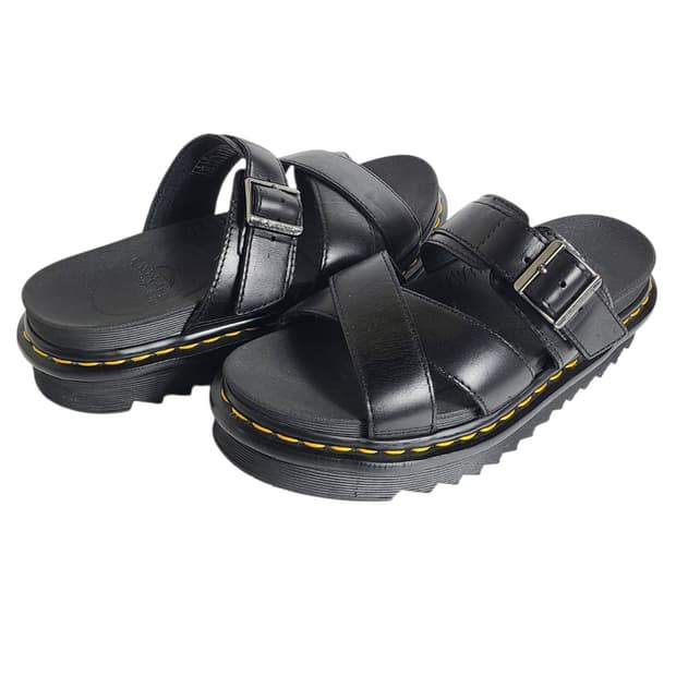 240) Dr.martens 닥터마틴 라이커 브란도 레더 버클 샌들 블랙