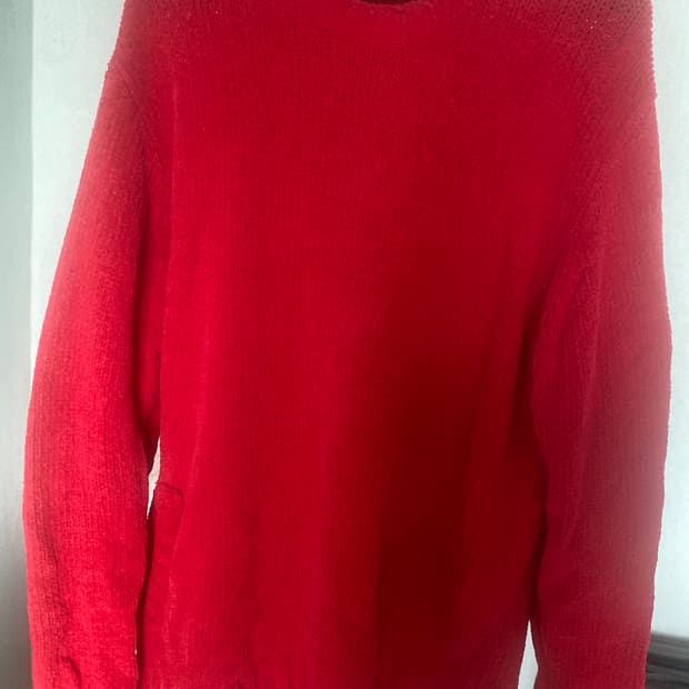 언더커버 레드 원포켓 니트