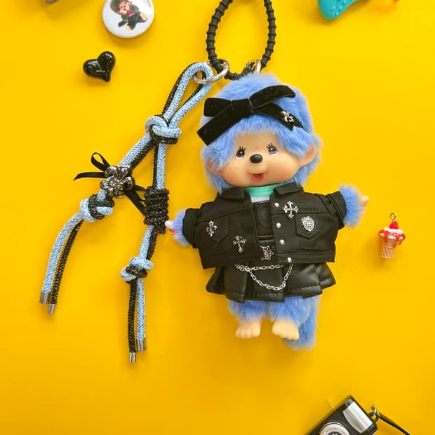 (136)정품몬치치 커스텀키링💙🖤스트릿무드✨