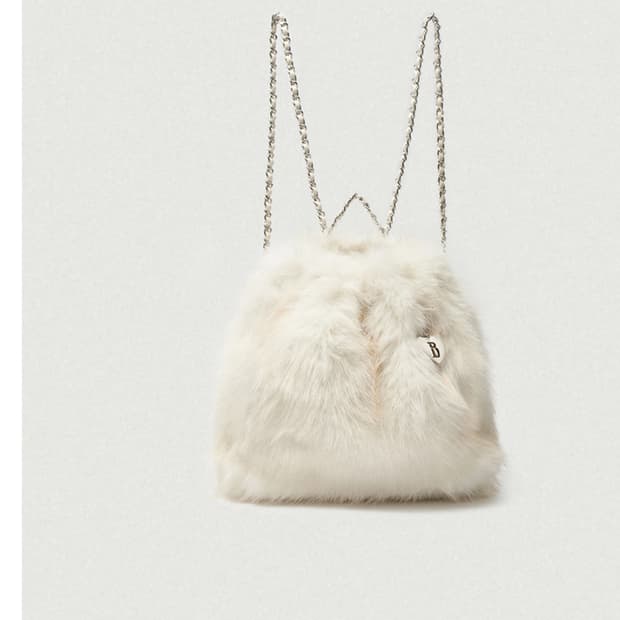 더바넷 퍼 백팩 아이보리