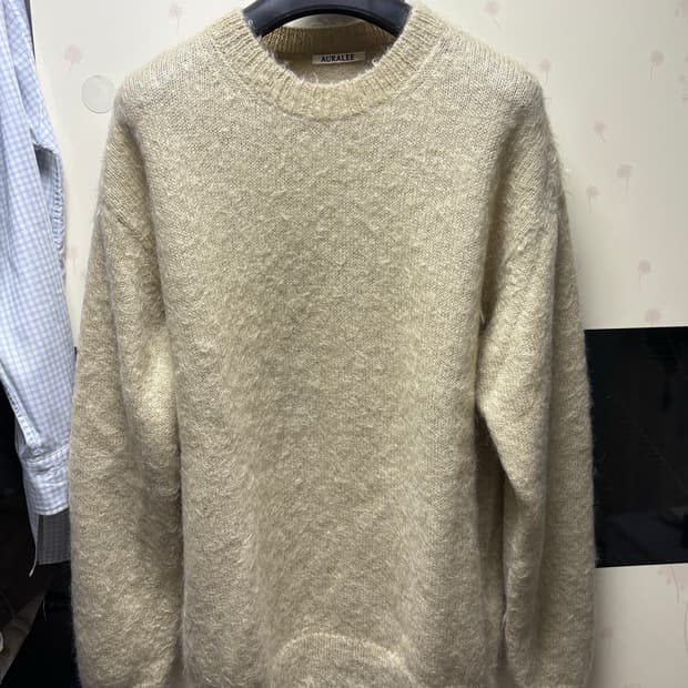 [5] 오라리 브러쉬드 키드 모헤어 니트 베이지